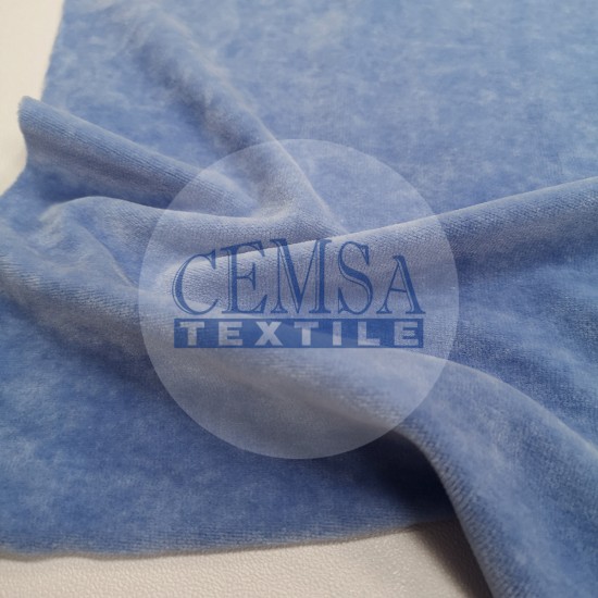 Organic Velour 100% Organic Cotton | Blue Cemsa Textile