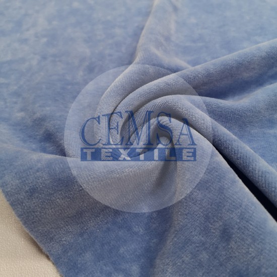 Organic Velour 100% Organic Cotton | Blue Cemsa Textile