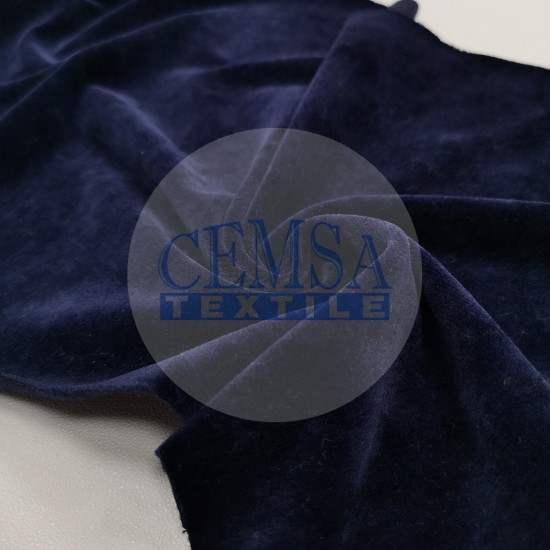 Organic Velour 100% Organic Cotton | Navy Cemsa Textile