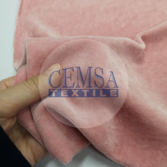 Organic Velour 100% Organic Cotton | Pink Cemsa Textile