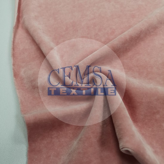 Organic Velour 100% Organic Cotton | Pink Cemsa Textile