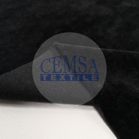 Organic Velour 100% Organic Cotton | Black Cemsa Textile