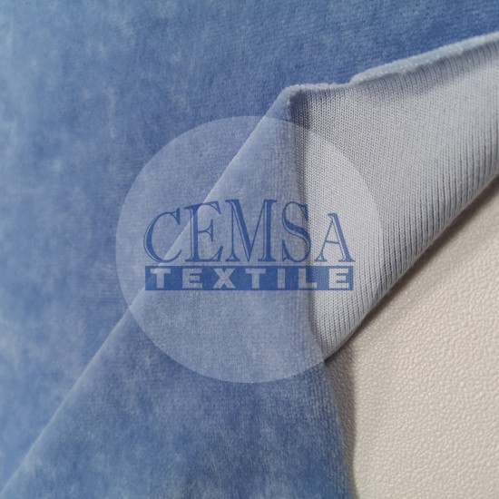 Organic Velour 100% Organic Cotton | Blue Cemsa Textile