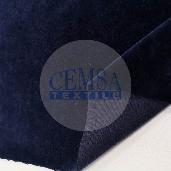 Organic Velour 100% Organic Cotton | Navy Cemsa Textile