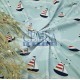 Printed 2x2 Kashkorse Fabric 94% Cot 6% Ea | Sailboat Cemsa Textile