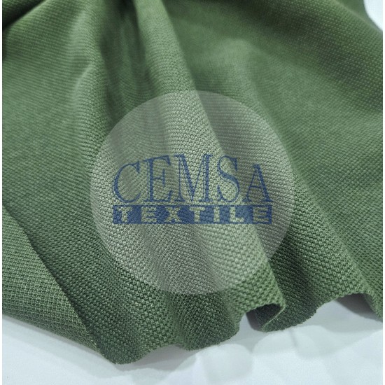 Pique Fabric 50% Cotton 50% Pes | Khaki Cemsa Textile