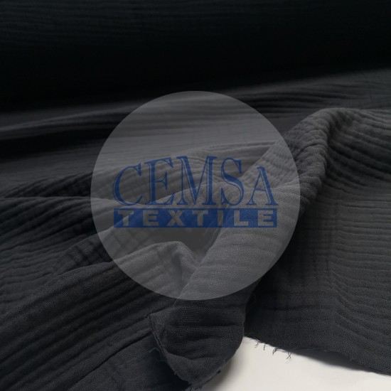 Multı Muslin 100% Cotton | Black Cemsa Textile