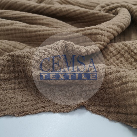 Multı Muslin | 100% Cotton | Brown Cemsa Textile