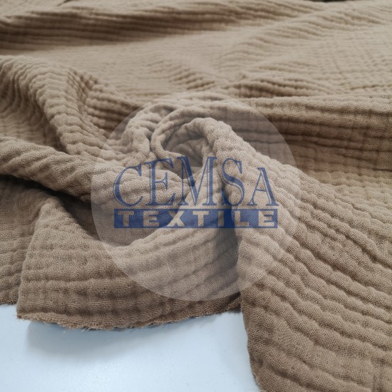 Multı Muslin | 100% Cotton | Brown Cemsa Textile