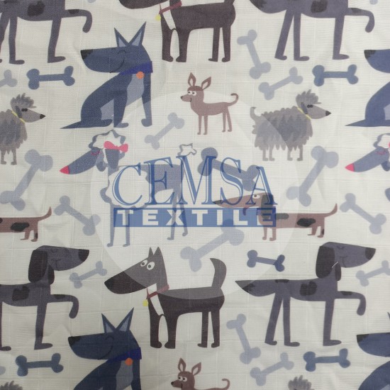 Printed Muslin | 160 cm PM_D Printed Muslin | 100% Cotton | Dogs