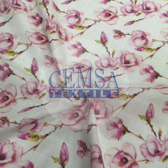 Printed Muslin | 160 cm PM_BF Printed Muslin | 100% Cotton | Bud Flower