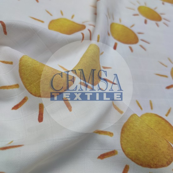 Printed Muslin | 100% Cotton | Summer Sun Cemsa Textile