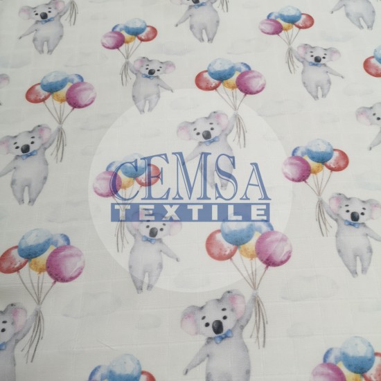 Printed Muslin | 100% Cotton | Mr. Coala Cemsa Textile