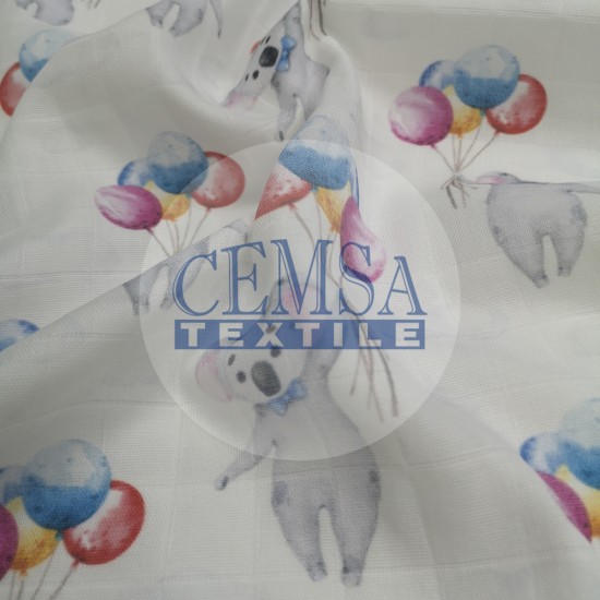 Printed Muslin | 100% Cotton | Mr. Coala Cemsa Textile