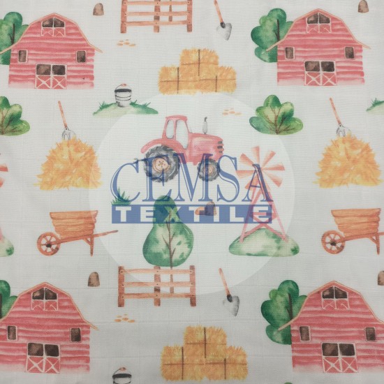 Printed Muslin | 100% Cotton | Farm Cemsa Textile