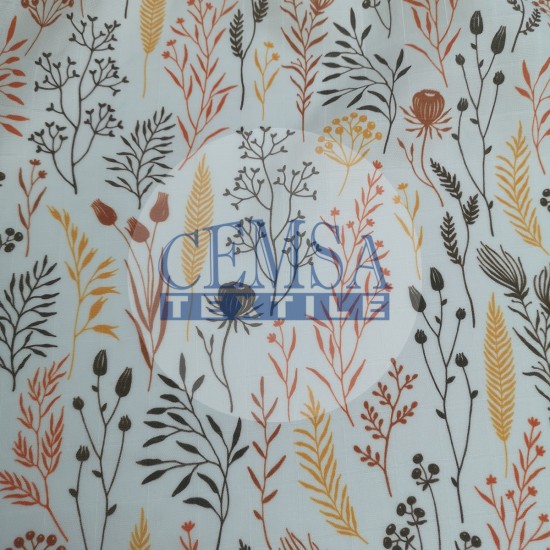 Printed Muslin | 100% Cotton | Autumn Branchs Cemsa Textile