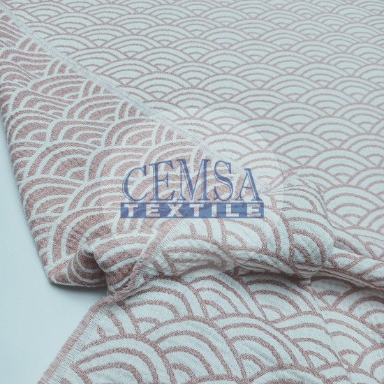 Jacquard Multi Muslin | 100% Cotton | Pink Sunrise Cemsa Textile