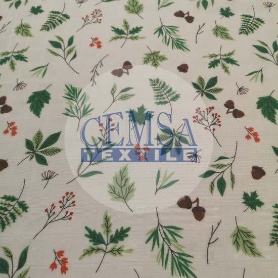 Printed Muslin | 100% Cotton | Little Branches Cemsa Textile