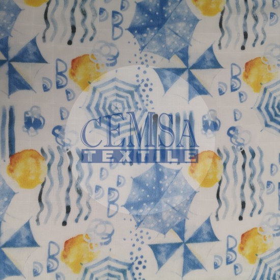 Printed Muslin | 160 cm PM_BCH Printed Muslin | 100% Cotton | Beach