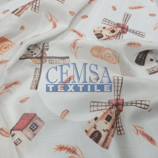 Printed Muslin | 100% Cotton | Mills Cemsa Textile