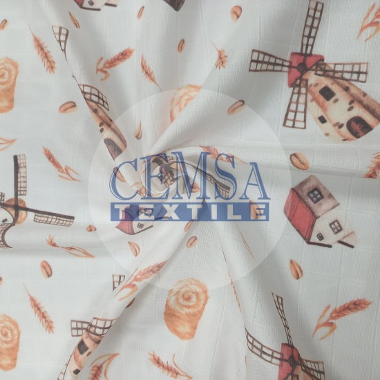 Printed Muslin | 100% Cotton | Mills Cemsa Textile