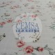 Printed Muslin | 100% Cotton | Pink Rose & Rabbit Cemsa Textile