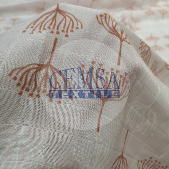 Printed Muslin | 100% Cotton | Tree Of Love Cemsa Textile