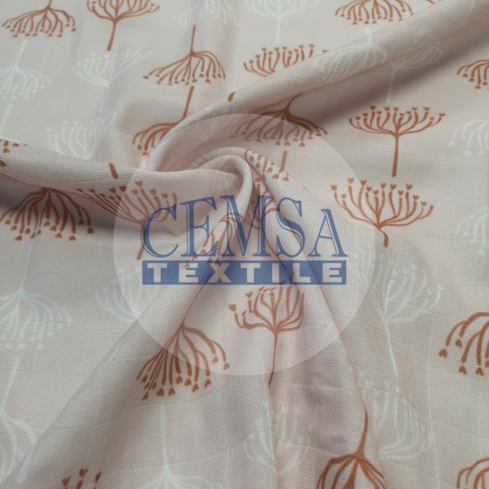 Printed Muslin | 100% Cotton | Tree Of Love Cemsa Textile