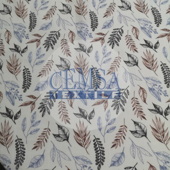 Printed Muslin | 100% Cotton | Soft Branches Cemsa Textile