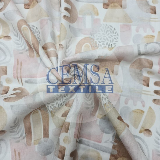 Printed Muslin | 100% Cotton | Boho Cemsa Textile