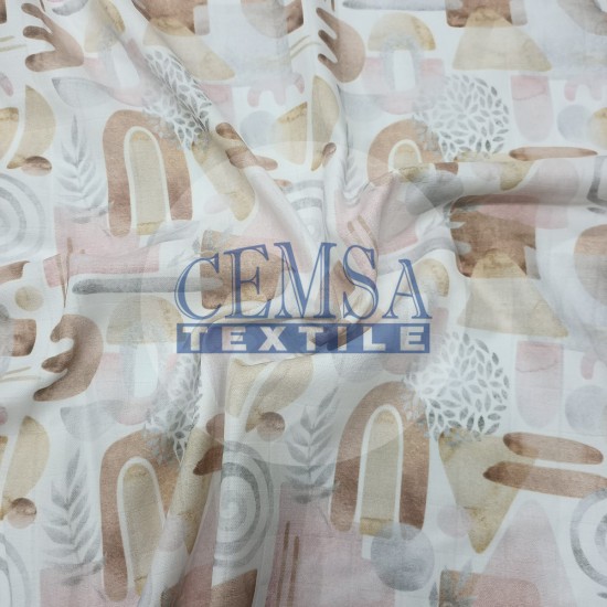 Printed Muslin | 100% Cotton | Boho Cemsa Textile