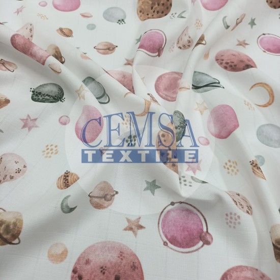 Printed Muslin | 100% Cotton | Galaxy Cemsa Textile