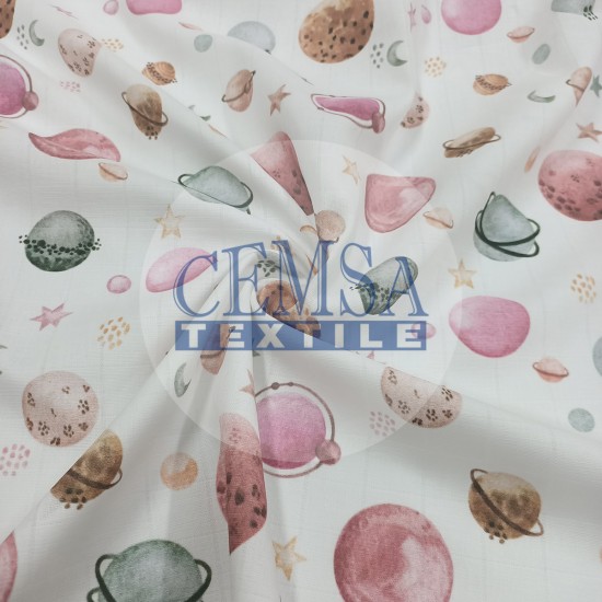 Printed Muslin | 180 cm PM_GLXY Printed Muslin | 100% Cotton | Galaxy