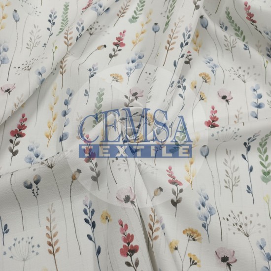 Printed Muslin | 100% Cotton | Thin Twig Cemsa Textile