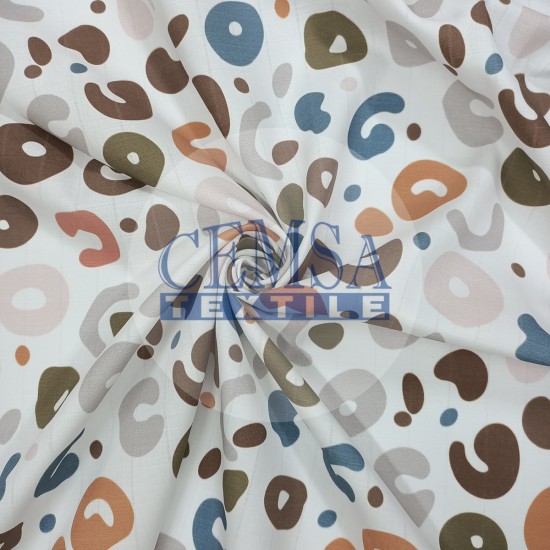 Printed Muslin | 180 cm PM_CLRTRCK Printed Muslin | 100% Cotton | Colorful Tracks