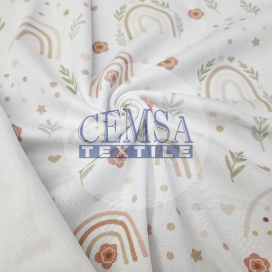 Printed Interlock 100% Cotton | Rainbow Cemsa Textile