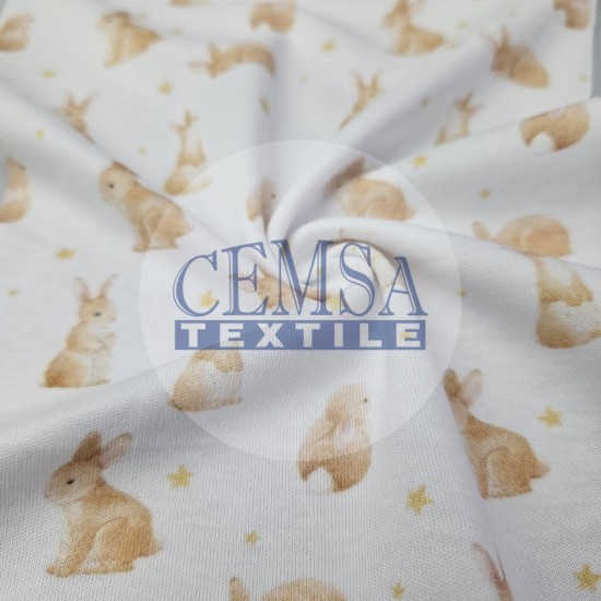 Printed Interlock 100% Cotton | Rabbit Cemsa Textile