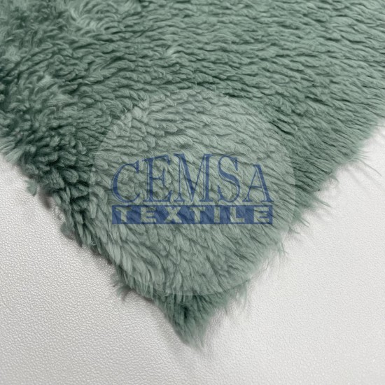 Lambskin Plush Fabric | 95% Cotton 5% Pes | Green Cemsa Textile