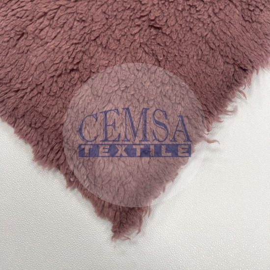 Lambskin Plush Fabric | 95% Cotton 5% Pes | Pink Cemsa Textile