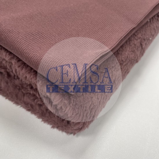 Lambskin Plush Fabric | 95% Cotton 5% Pes | Pink Cemsa Textile