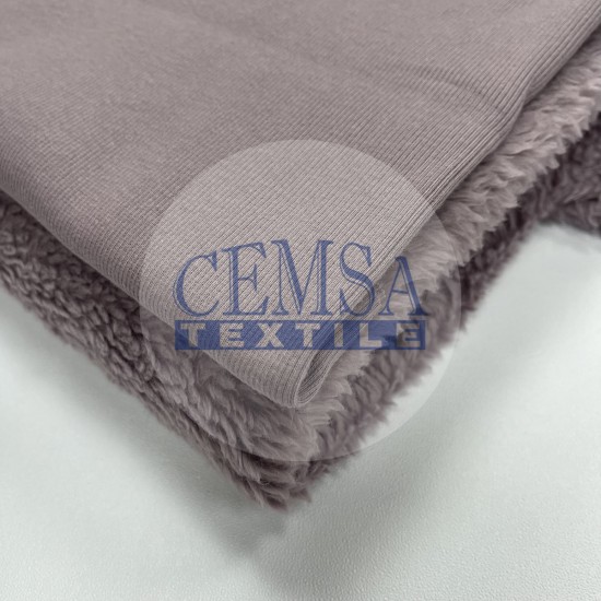 Lambskin Plush Fabric | 95% Cotton 5% Pes | Purple Cemsa Textile