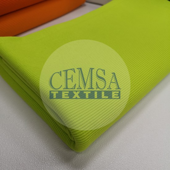 Rib Fabric | 95% Cot 5% Ea | Light Green Cemsa Textile