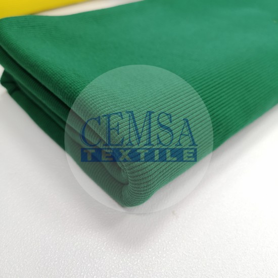 Rib Fabric | 95% Cot 5% Ea | Dark Green Cemsa Textile