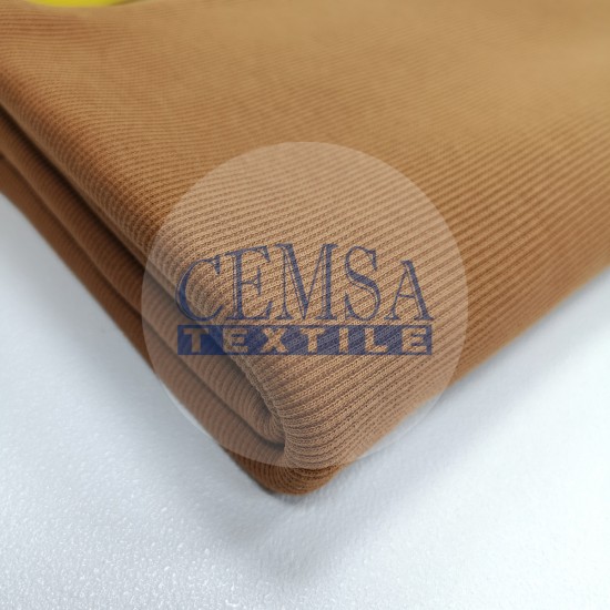 Rib Fabric | 95% Cot 5% Ea | Mocha Cemsa Textile