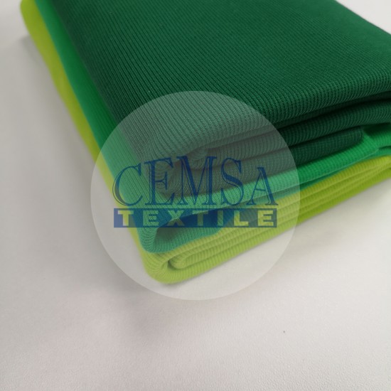 Rib Fabric | 95% Cot 5% Ea | Benetton Green Cemsa Textile