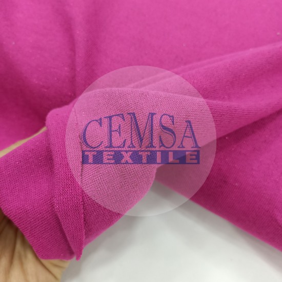 Rib Fabric | 100% Cotton | Glitter Fuchsia Cemsa Textile