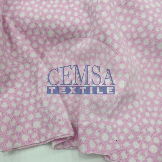 Rib Fabric | 100% Cotton | Pink Background Cemsa Textile