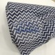 Rib Fabric | 100% Cotton | Navy Blue & White Zigzag Cemsa Textile