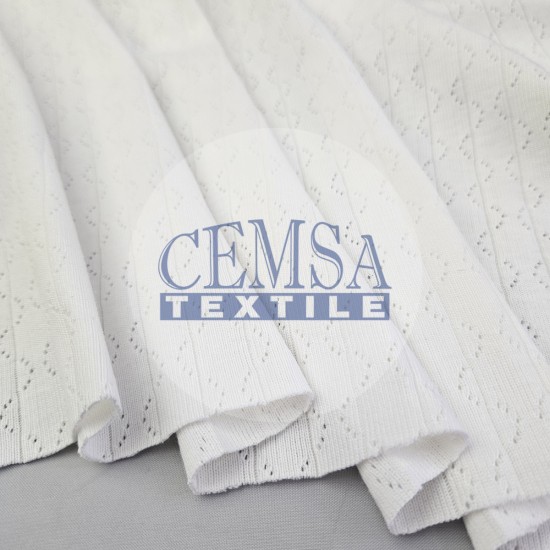 Ecru Pointelle Rib / Transfer Rib Fabric 100% Cotton | Model-8 Cemsa Textile