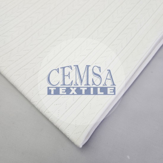 Ecru Pointelle Rib / Transfer Rib Fabric 100% Cotton | Model-7 Cemsa Textile